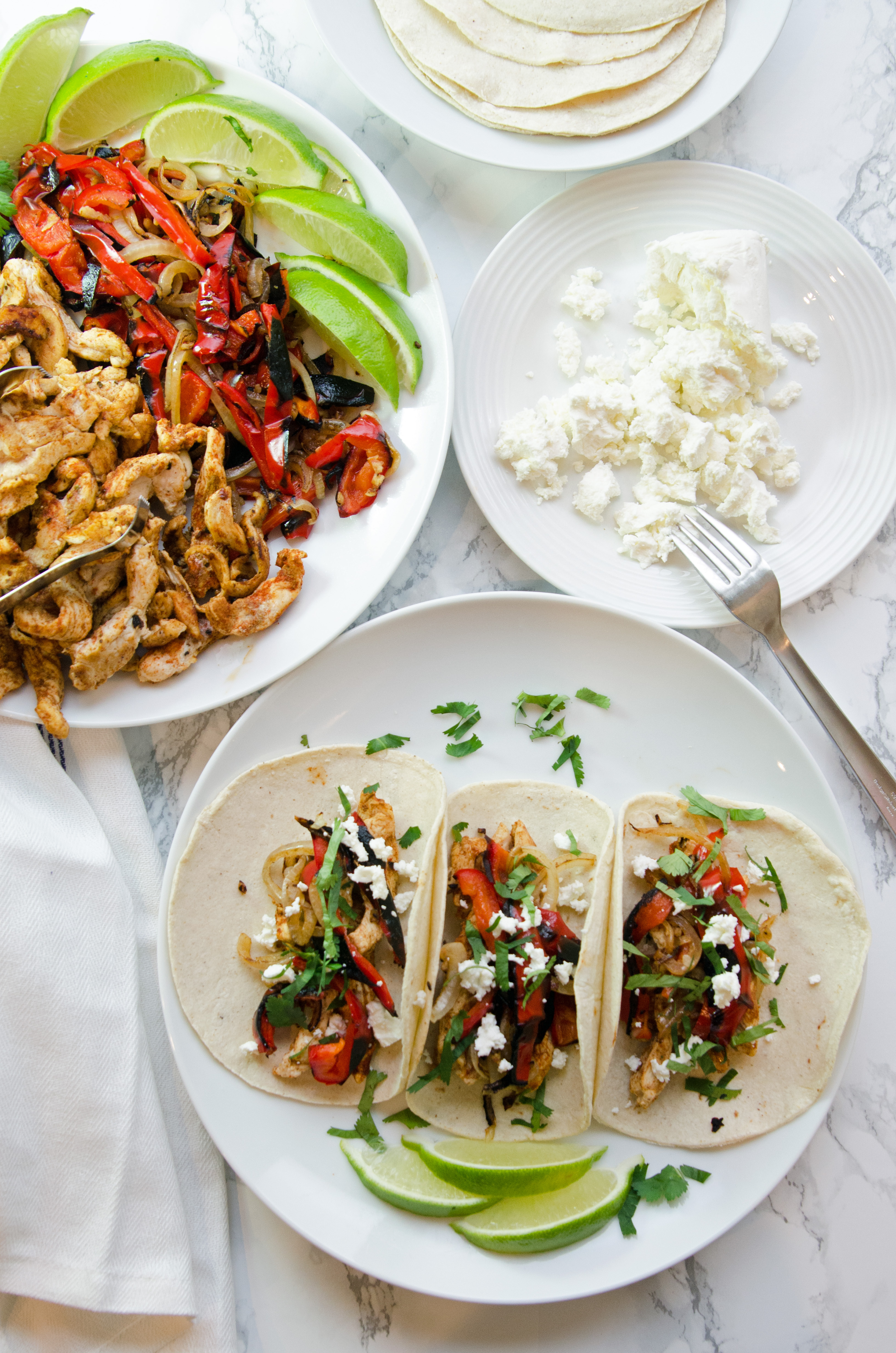 Fire Roasted Red Peppers and Goat Cheese Chicken Taco