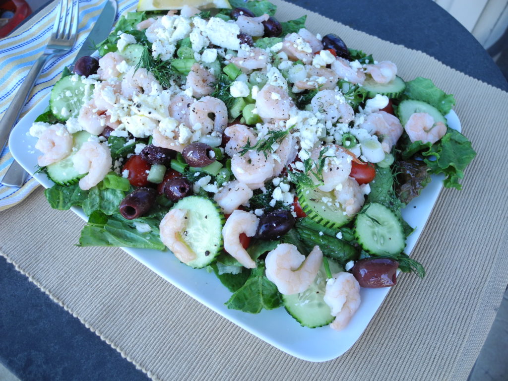 Greek Salad with Shrimp