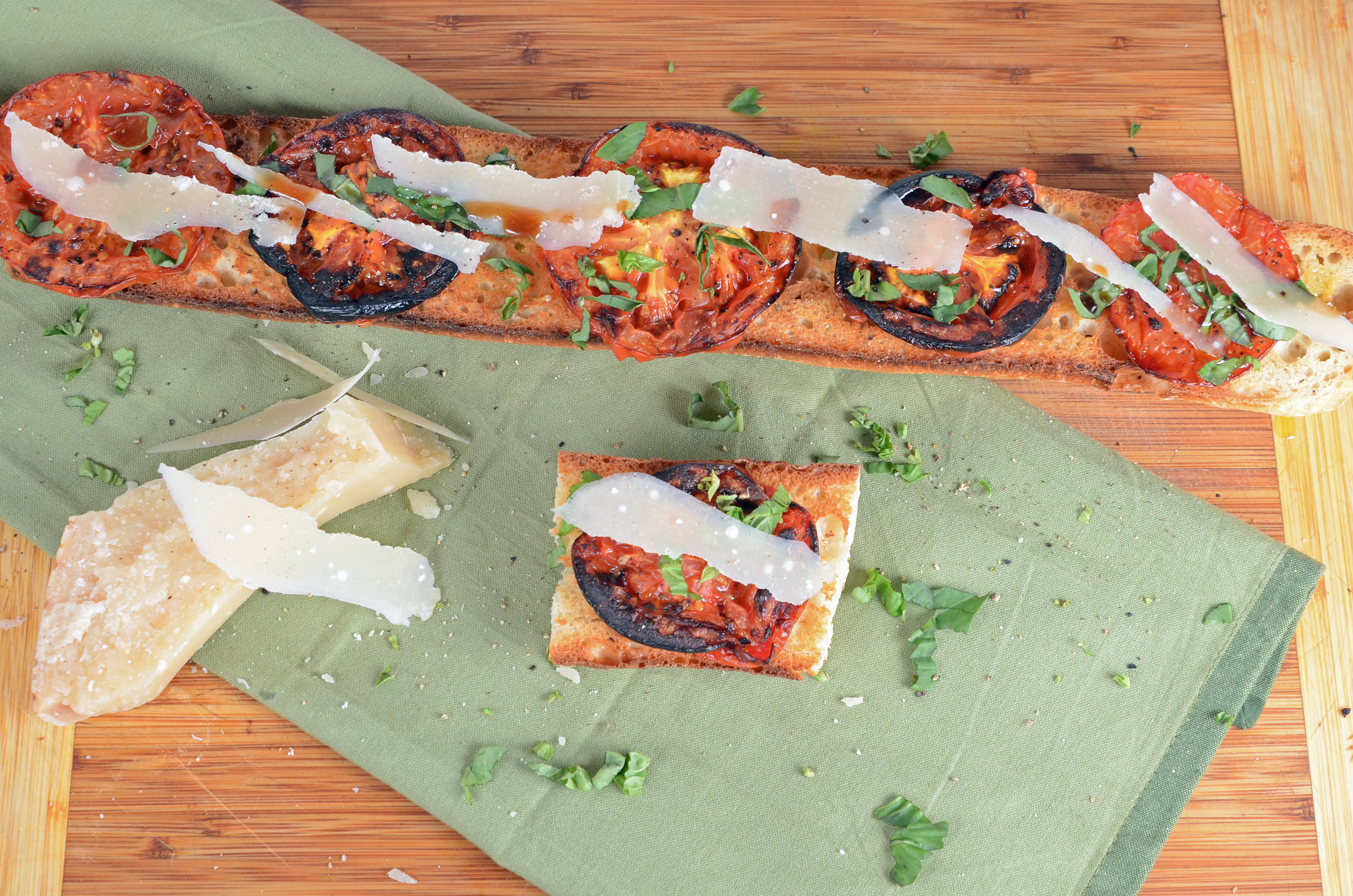 Loaf grilled tomato basil bread