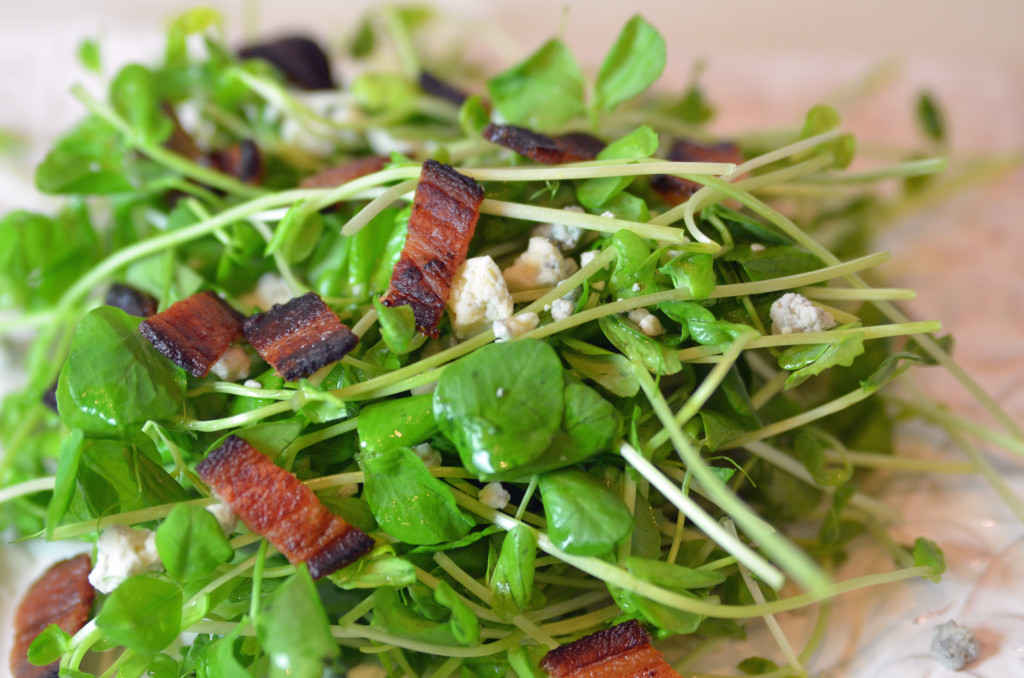 Peas Shoot Salad close up