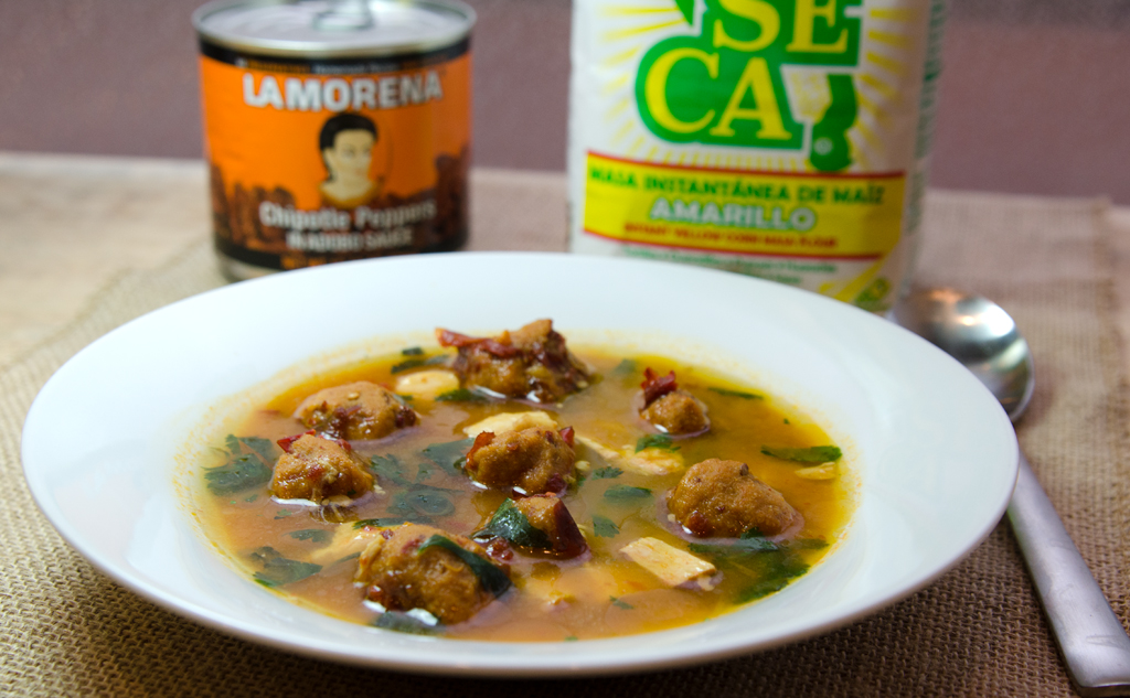 Chicken and Chipotle Dumpling Soup