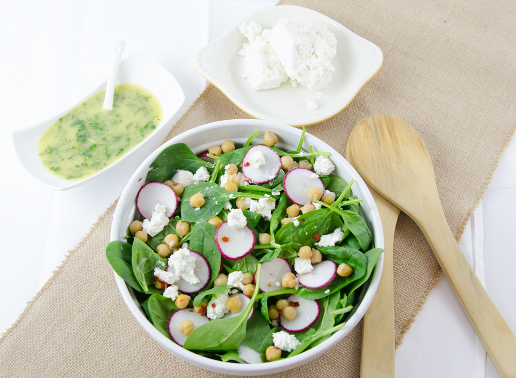 Spinach Salad and Herb Dressing