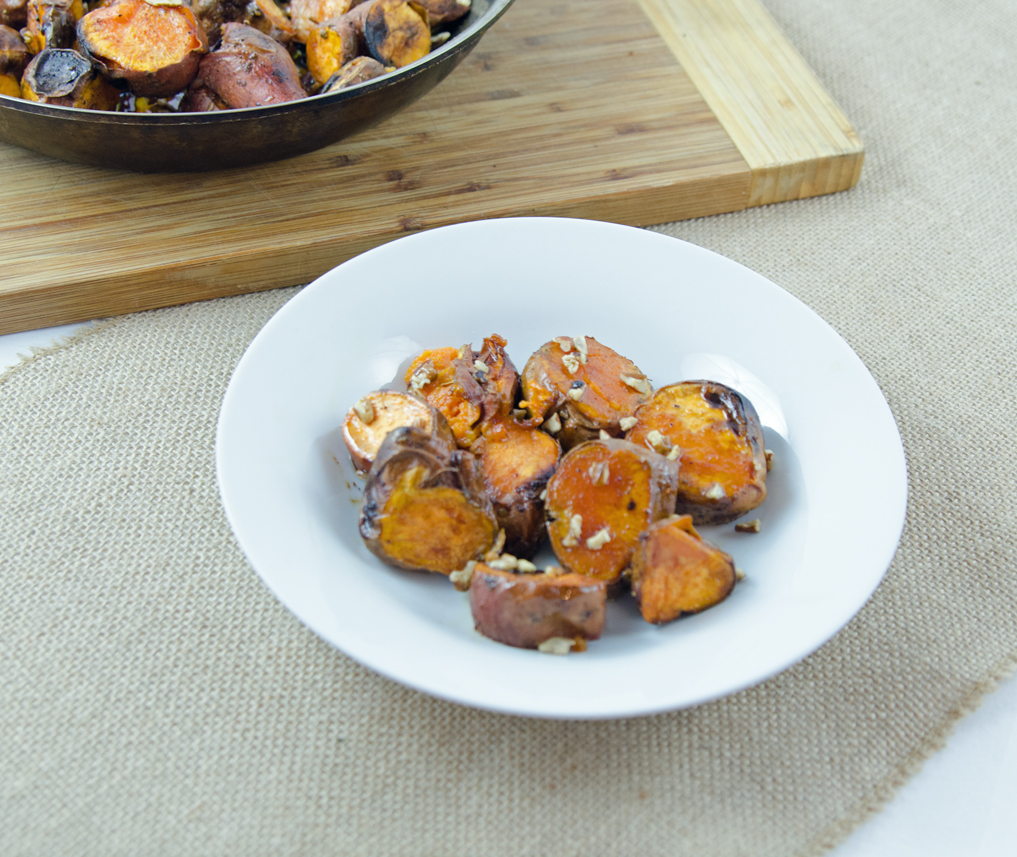 Maple Bacon Pecan Sweet Potatoes