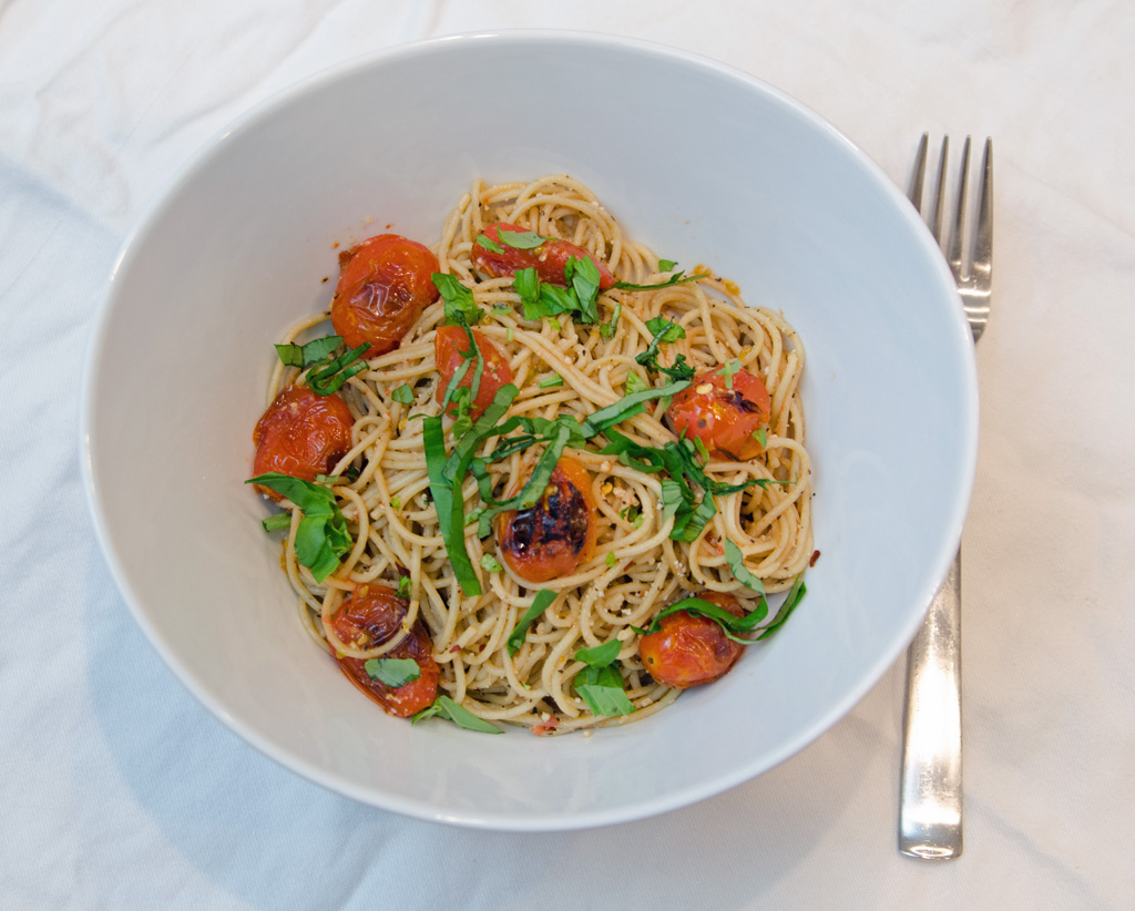Blistered Tomato Basil Pasta