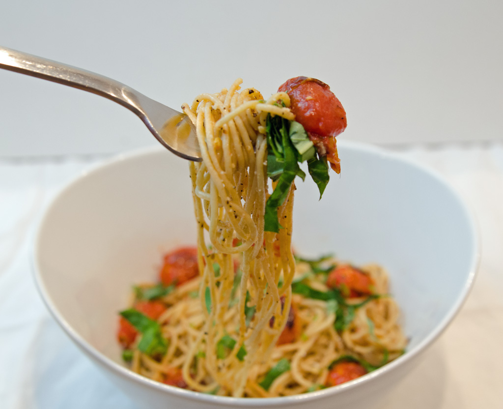 Blistered Tomato Basil Pasta