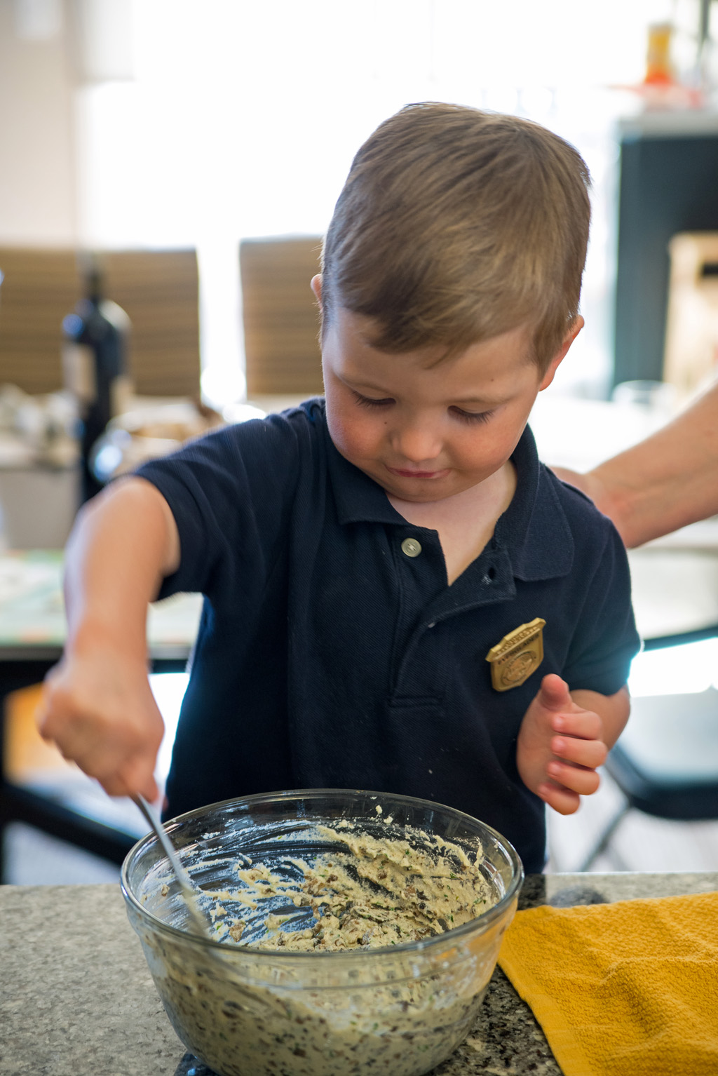 Stone mixing the filling