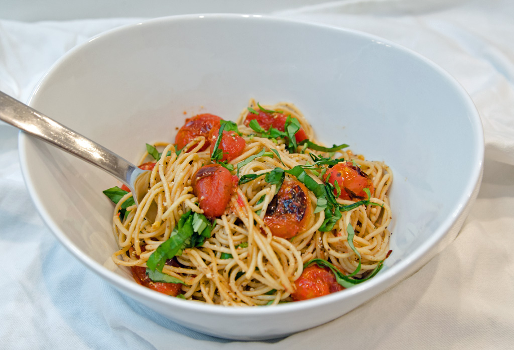 Blistered Tomato Basil Pasta