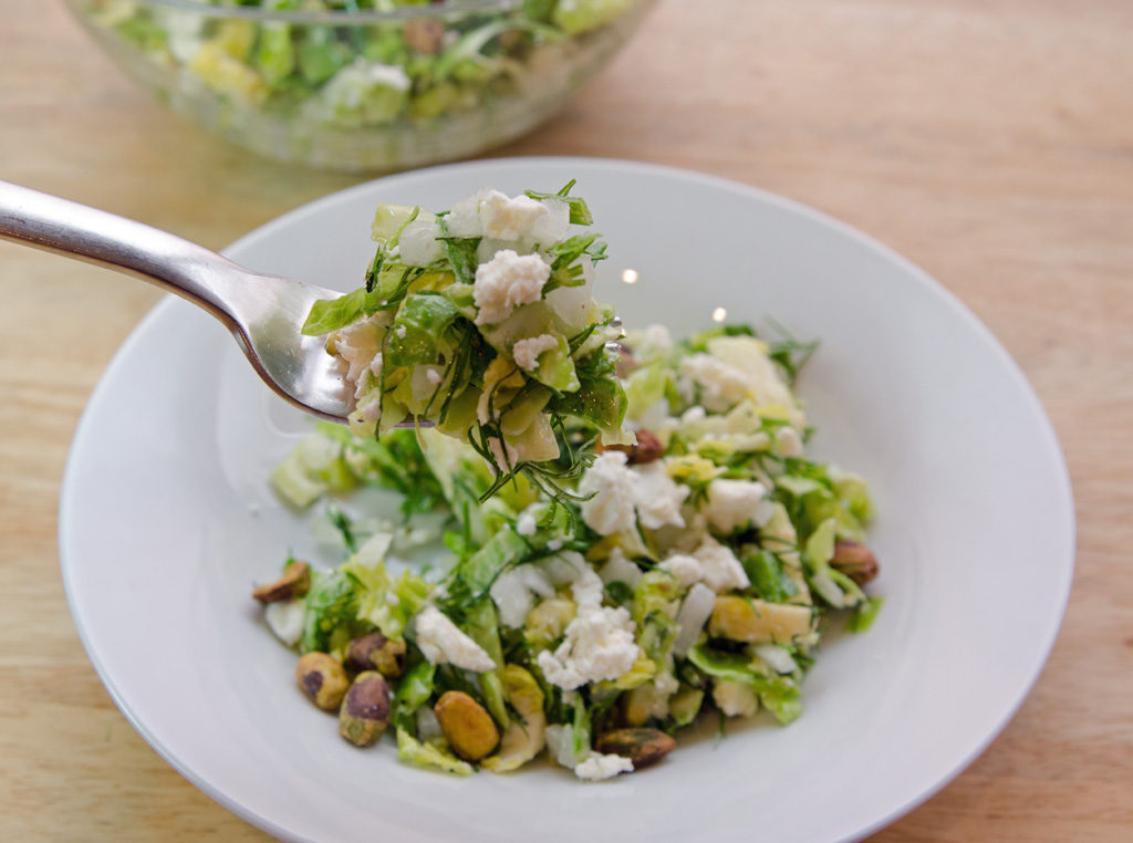 Brussels Sprout Salad with Feta Cheese and Pistachios Brussels Sprout Salad with Feta Cheese and Pistachios