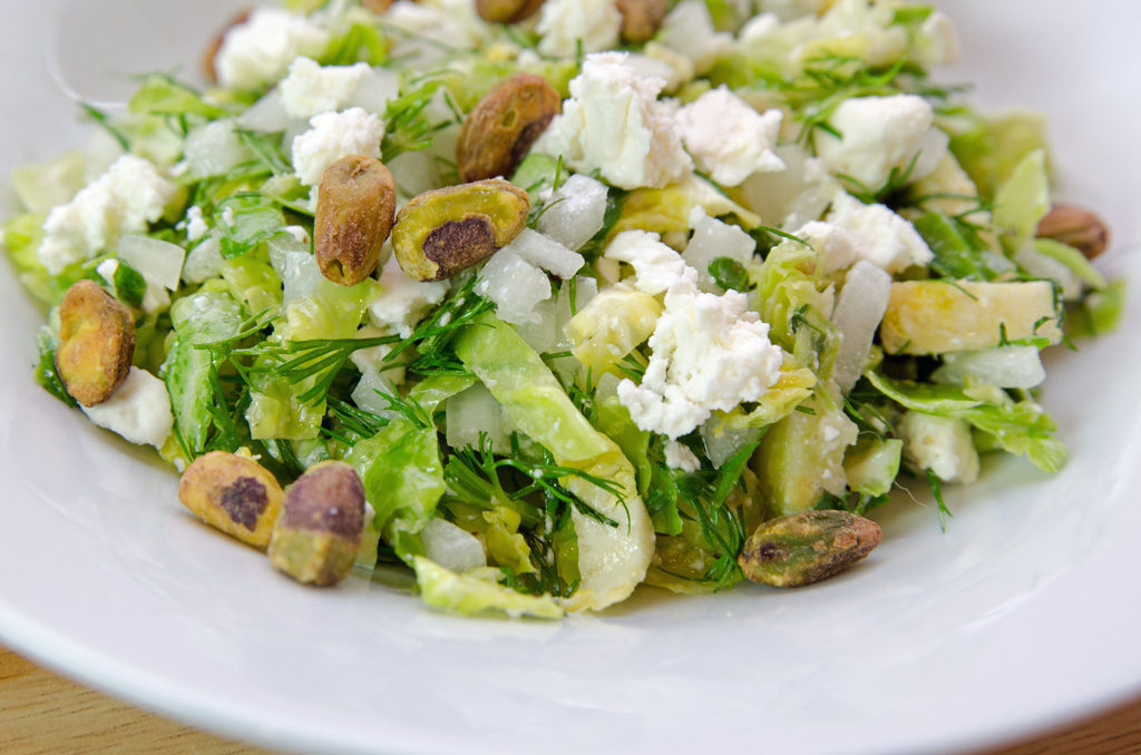 Brussels Sprout Salad with Feta Cheese and Pistachios Brussels Sprout Salad with Feta Cheese and Pistachios
