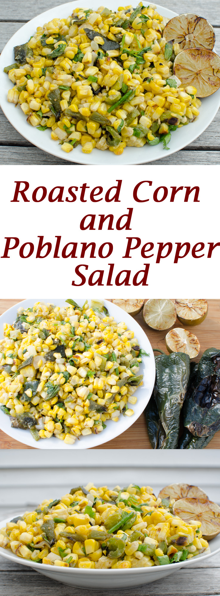 Grilled Corn Salad with Poblano Peppers