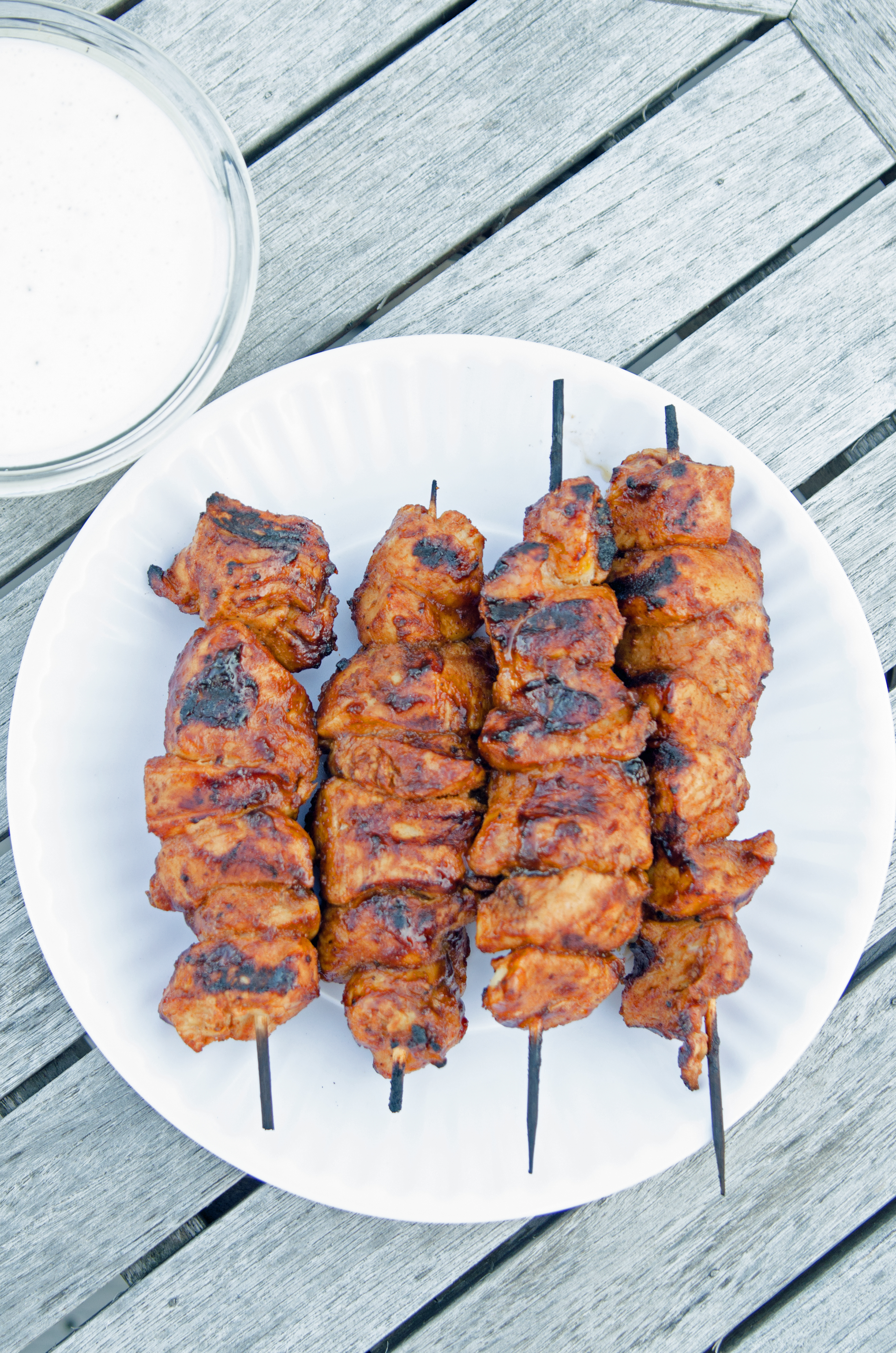 Smokin Hot Chicken Kabobs with Blue Cheese